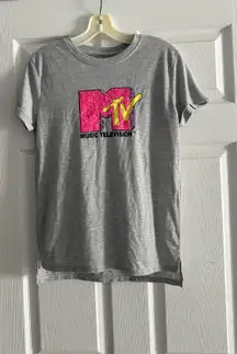 MTV short sleeve shirt is a size Small.