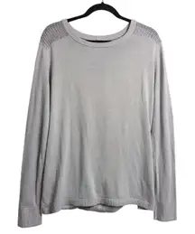 Lululemon Back to Balance Open Back Lavender Cashlu Knit Sweater M/L