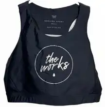 Heroine Sport Sports Bra Racerback "The Works" Water Drop Graphic Black Small