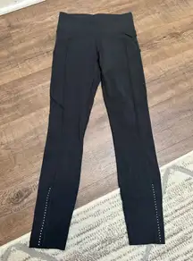 Lululemon Fast & Free 7/8 Tight II *Nulux 25" Black Womens 4
