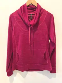 KÜHL Lea Cowl Neck Pullover Sweatshirt Raspberry Heather Size Large EUC