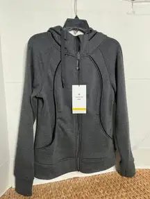 Lululemon Scuba Full Zip Hoodie Plush Heathered Core Black