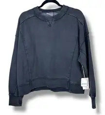 FP Movement x Hatch NWT Black Maternity Intercept Pull-On Crewneck Sweatshirt XS