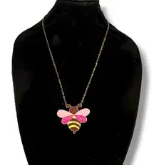 Lily Bloom gold tone Bumble bee pendant necklace