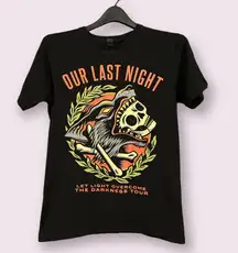 Our Last Night 2019 Tour Shirt Unisex Small Wolf and Skull Decal