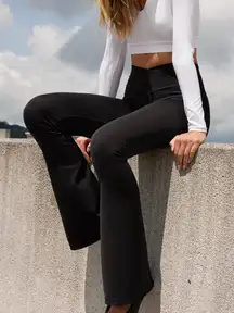 Aerie Waisted Crossover Flared Leggings