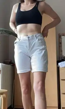 Vintage  High Waisted White Mom Shorts