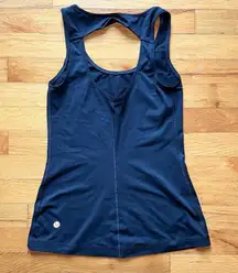 LULULEMON Keyhole Black Tank Top Spandex size Small