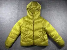 Ugg Coat Women Small Ronny Cropped Puffer Full Zip Hooded Thumb Holes‎