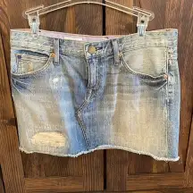 NWOT GAP Denim Distressed Mini Skirt