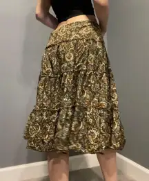 brown paisley skirt 