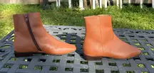 Linea Paolo Women Rad Low Heel Square Toe Brown Dressy Office Boots size 4‎