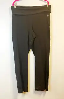 Old Navy Boot Cut Active Leggings in Black High Waist or Fold Over Sz XXL GUC