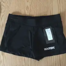 New Hooters Girl Rare Black Uniform Shorts Florida XXS Pitting on Lettering