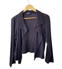 Ritsuko Shirahara Navy Wool Blazer Cardigan Size 2 Crepe