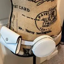 Michael kors white muti pocket utility belt bag NWT