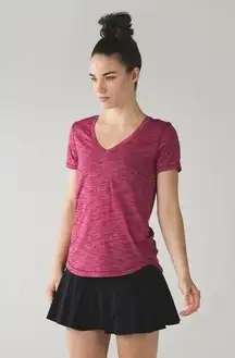 Lululemon What The Sport Tee Athletic Short Sleeve Shirt Regal Plum Red Size 4