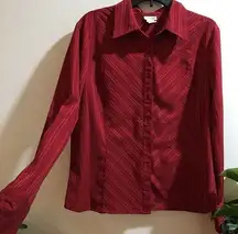 EAST 5th Deep cherry red metallic Button down