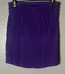 Active Basic Women's Dark Purple Crop Top with Built-In Bra - Size L