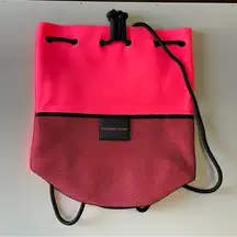 NWOT Victoria’s Secret neoprene Hot pink bucket backpack.