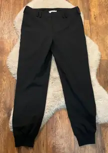 Vince‎ Pants Size 8 Womens Black Wool Blemd Jogger Pant Belt Loops Casual Career