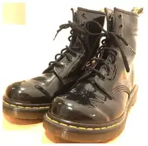 Black vinyl shiny classic doc Martens