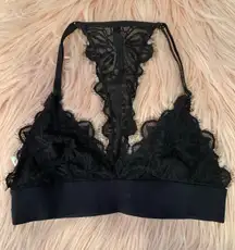 PINK Eyelash Lace Triangle Bralette 