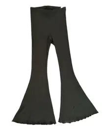 NWT Aerie Olive Green High Rise Flare Lettuce Trim Pull On Leggings Size Medium