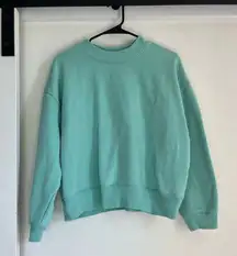 A New Day Teal Green Crewneck Cropped Sweater Long Sleeve Shirt XL Women’s Warm