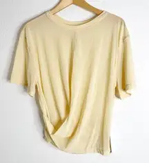 Lululemon Lightweight Mesh Reversible Yoga Tee Tan Neutral Size 12