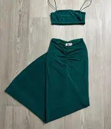 Chantelle Top And Skirt Set In Green
