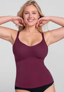 Honeylove LiftWear Camisole Fig Maroon Bra Top size 1X