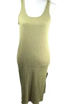 Double Zero women’s size, medium army green ribbed knit sexy Bodycon dress