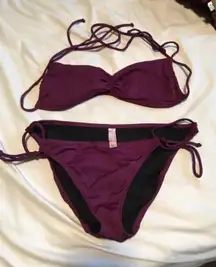 Victoria's Secret  Victoria secret purple two piece bikini top bottom set like new Medium