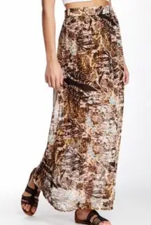 NWT  Printed Maxi Skirt Size