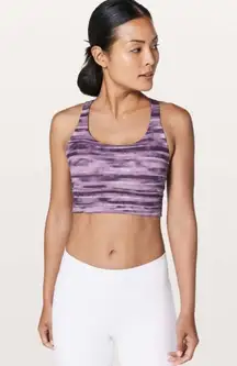 Lululemon  Energy Sports Bra Long Line Shadowed Smoked Mullberry Size 4