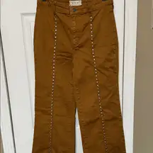 We The Free Brown Studded Pants Size 27