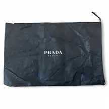 Prada Beauty Large Black Drawstring Dust Bag Travel Storage