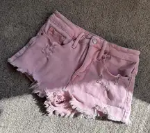 Mossimo Baby Pink Distressed Jean Shorts 