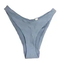 Aerie Bikini Bottom Cheeky High Cut Textured Wave Blue XL