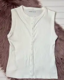 Abercrombie and Fitch Sleeveless Button-Up Tank