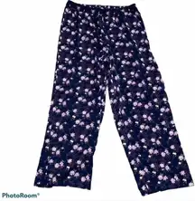 floral satin pajama pants Medium