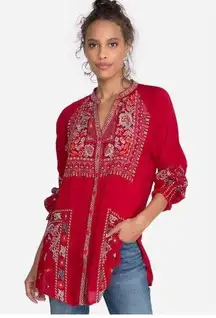 Johnny Was Tapestry Tunic Wild Cherry