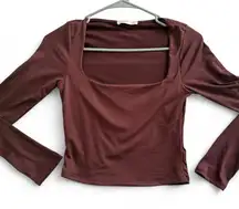 Burgundy sincerely jules shirt. Size XS.