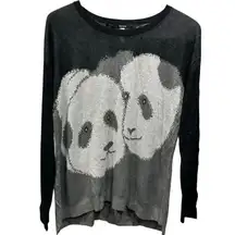 Kensie Panda Bear Lightweight Sweater, Size XL, New with Tag MSRP $89