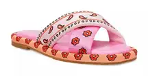 NEW kate spade new york Rio Bandana Patchwork Slides Sandals shoes size 7 women