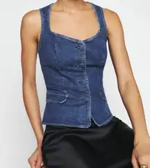 REFORMATION Asha Denim Top 2