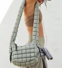 NWT Free People FP Movement Quilted Mini Carryall Sling - stone sage green - ALL