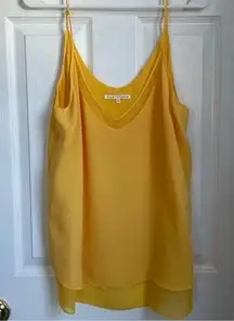 Violet + Claire yellow tank top cami v neck womens size XL