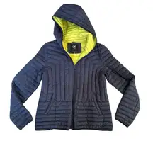 Halifax Navy Puffer Quilted Jacket Size Large